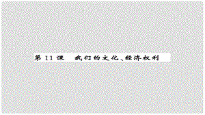 安徽省中考政治 第一篇 教材分冊夯實 八下 第11課 我們的文化經(jīng)濟權(quán)利課件