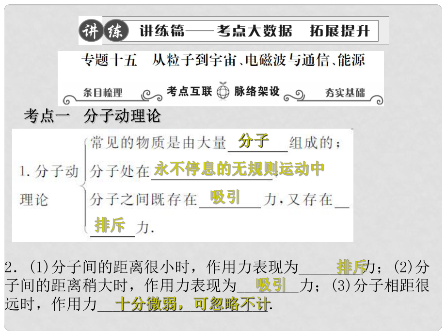 江蘇省宿遷市泗洪縣中考物理專題復(fù)習(xí) 十五 從粒子到宇宙、電磁波與通信、能源課件_第1頁