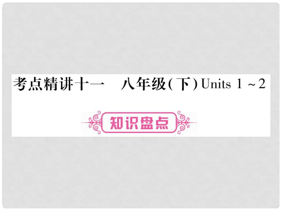 中考英語總復(fù)習(xí) 考點(diǎn)精講11 八下 Units 12課件_第1頁