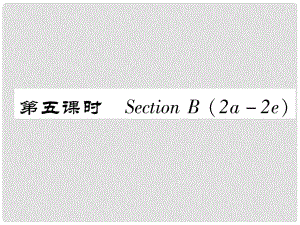 八年級英語上冊 Unit 9 Can you come to my party（第5課時）Section B（2a2e）作業(yè)課件 （新版）人教新目標(biāo)版