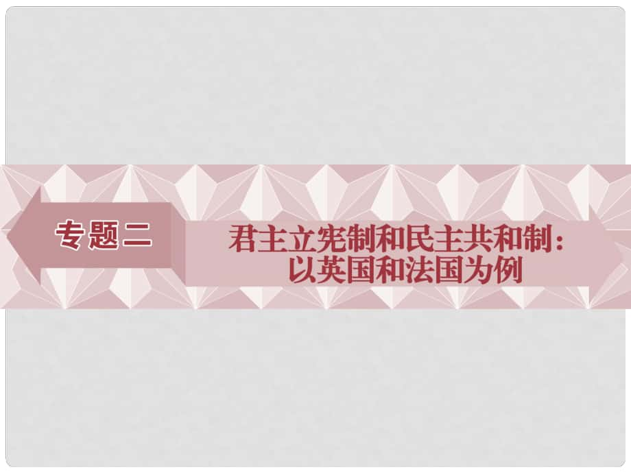 高中政治 專題二 君主立憲制和民主共和制：以英國和法國為例 第1框 英國國王與君主立憲制課件 新人教版選修3_第1頁