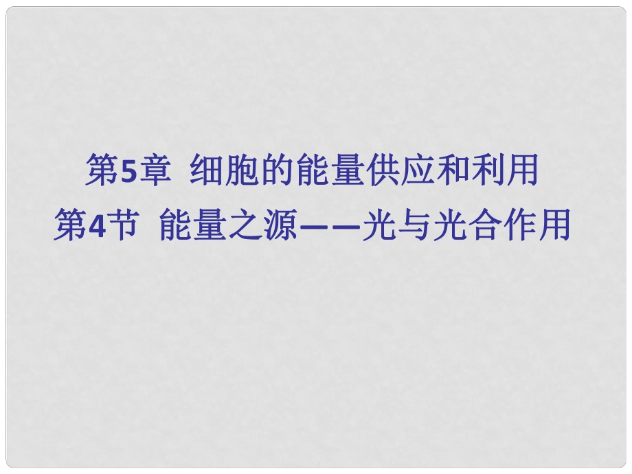 湖南省高中生物 5.4 光合作用课件 新人教版必修1_第1页