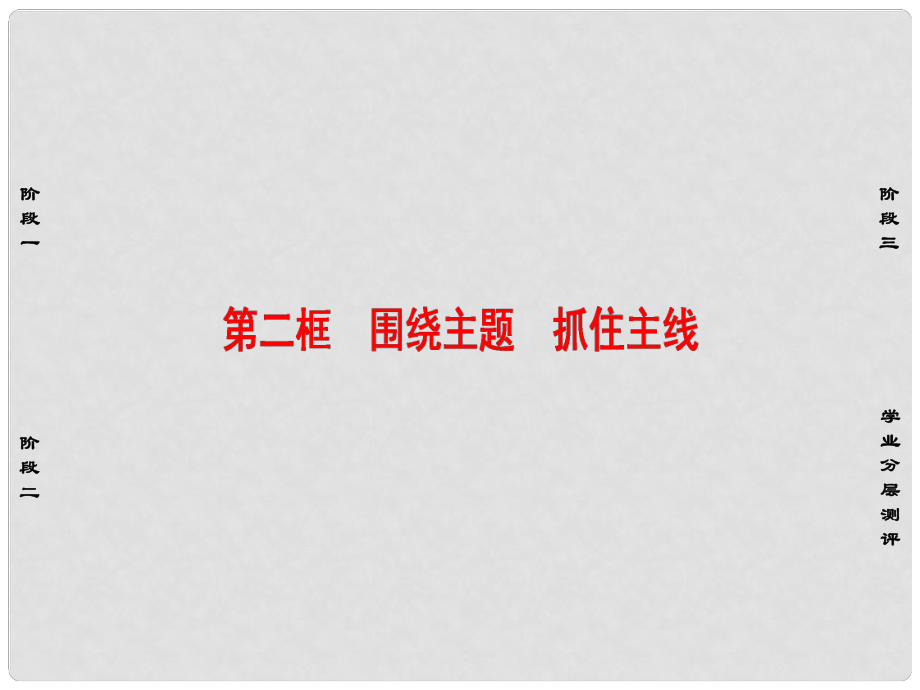 高中政治 第4單元 發(fā)展社會主義市場經(jīng)濟 第10課 科學發(fā)展觀和小康社會的經(jīng)濟建設 第2框 圍繞主題 抓住主線課件 新人教版必修1_第1頁