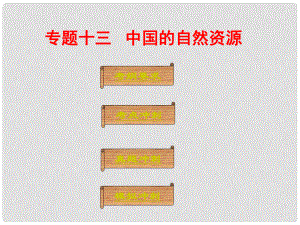 廣東省中考地理總復(fù)習(xí) 專題十三 中國(guó)的自然資源課堂本課件