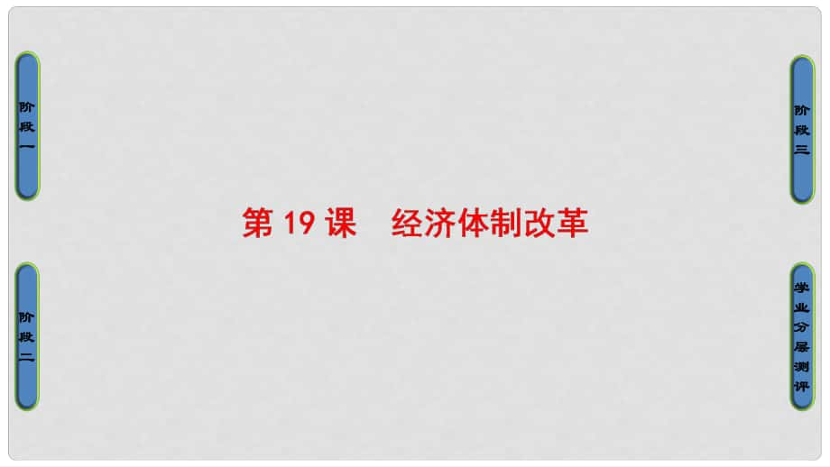 高中歷史 第4單元 中國社會主義建設發(fā)展道路的探索 第19課 經(jīng)濟體制改革課件 岳麓版必修2_第1頁