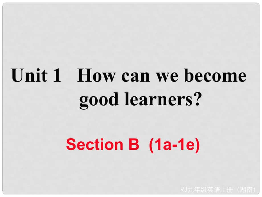 九年級英語全冊 Unit 1 How can we become good learners Section B（1a1e）作業(yè)課件 （新版）人教新目標(biāo)版_第1頁