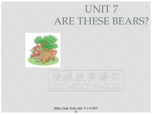 三年級英語上冊 Unit 7 Are these bears課件 陜旅版