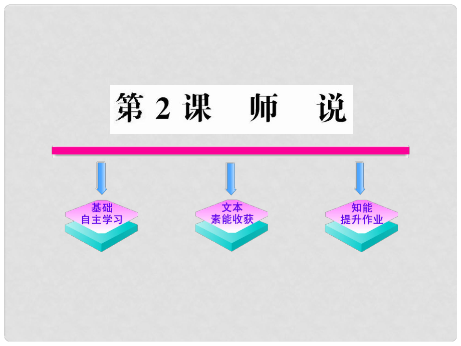 版高中語文 2 師說課件 魯人教版必修1_第1頁