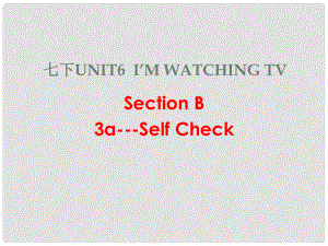 七年級(jí)英語(yǔ)下冊(cè) Unit 6 I’m watching TV（第6課時(shí)）Section B（3aself check）課件 （新版）人教新目標(biāo)版