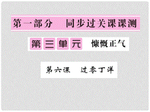 七年級(jí)語(yǔ)文下冊(cè) 第三單元 6 過(guò)零丁洋課件 北師大版