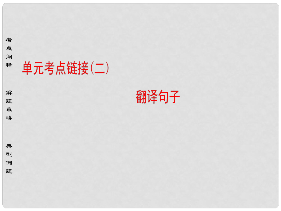 高中語文 單元考點鏈接2 翻譯句子課件 蘇教版選修《唐宋八大家散文選讀》_第1頁