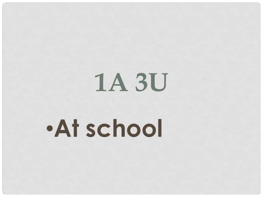 一年級英語上冊 Unit 3 at school課件3 北師大版（一起）_第1頁