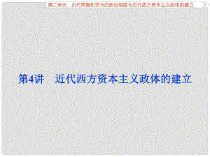 優(yōu)化方案高考?xì)v史一輪復(fù)習(xí) 第2單元 古代希臘和羅馬的政治制度與近代西方資本主義政體的建立 第4講 近代西方資本主義政體的建立課件 岳麓版