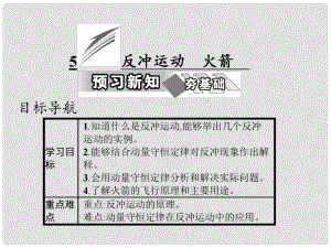 高中物理 第十六章 動量守恒定律 5 反沖運(yùn)動 火箭課件 新人教版選修35