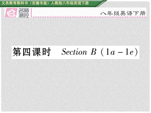 八年級英語下冊 Unit 4 Why don't you talk to your parents（第4課時）Section B（1a1e）習(xí)題課件 （新版）人教新目標(biāo)版