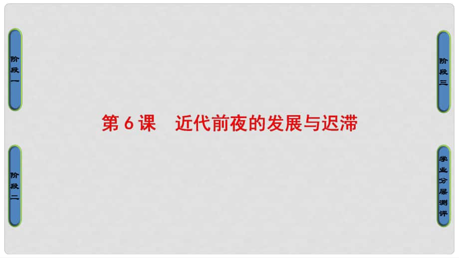 高中歷史 第1單元 中國古代的農(nóng)耕經(jīng)濟 第6課 近代前夜的發(fā)展與遲滯課件 岳麓版必修2_第1頁