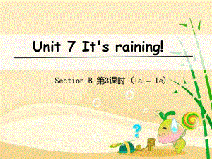 七年級(jí)英語(yǔ)下冊(cè) Unit 7 It’s raining（第3課時(shí)）Section B（1a1e）課件 （新版）人教新目標(biāo)版