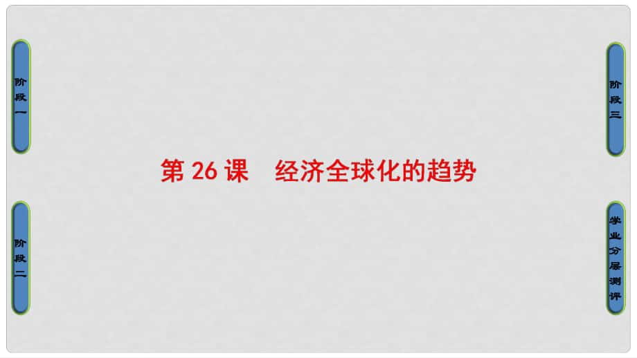 高中歷史 第5單元 經(jīng)濟全球化的趨勢 第26課 經(jīng)濟全球化的趨勢課件 岳麓版必修2_第1頁