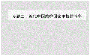 高中歷史 專題二 近代中國維護國家主權(quán)的斗爭 一 列強入侵與民族危機課件 人民版必修1