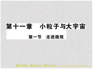 八年級物理全冊 第十一章 小粒子與大宇宙 第一節(jié) 走進(jìn)微觀課件 （新版）滬科版