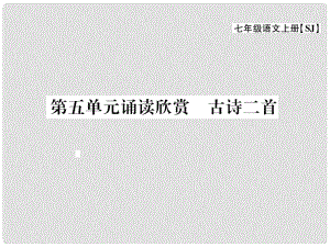 七年級(jí)語(yǔ)文上冊(cè) 第五單元 關(guān)注科學(xué) 誦讀欣賞 古詩(shī)二首課件 蘇教版