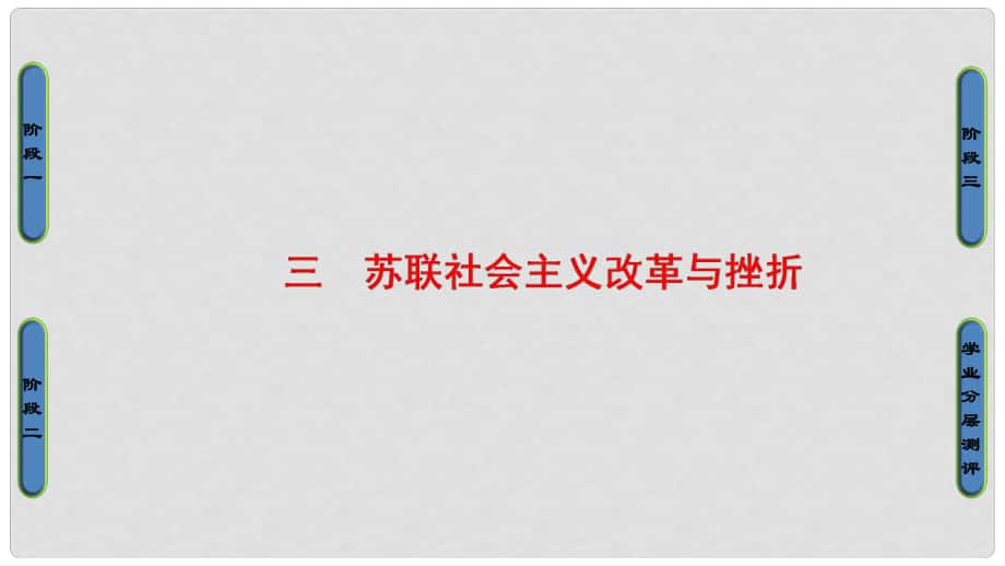 高中歷史 專題7 蘇聯(lián)社會(huì)主義建設(shè)的經(jīng)驗(yàn)與教訓(xùn) 3 蘇聯(lián)社會(huì)主義改革與挫折課件 人民版必修2_第1頁