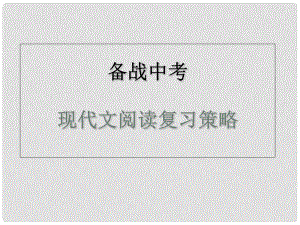 河南省鄭州市中考語文 現(xiàn)代文閱讀復(fù)習(xí)課件