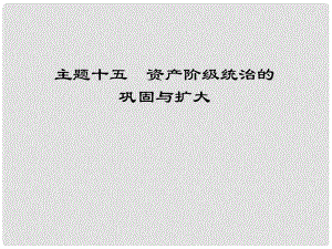 江西省中考?xì)v史 主題十五 資產(chǎn)階級(jí)統(tǒng)治的鞏固與擴(kuò)大復(fù)習(xí)課件