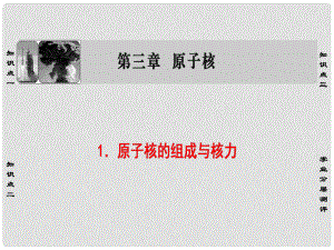 高中物理 第3章 原子核 1 原子核的組成與核力課件 教科版選修35