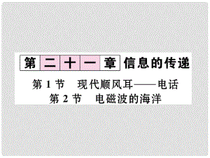 九年級(jí)物理全冊(cè) 第21章 信息的傳遞 第12節(jié) 現(xiàn)代順風(fēng)耳—電話 電磁波的海洋課件 （新版）新人教版