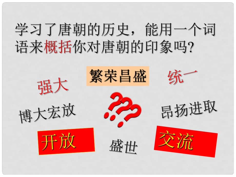 七年級歷史下冊 第一單元 第4課 盛唐氣象課件 華東師大版_第1頁