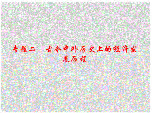 江西省中考歷史 專題復(fù)習(xí)二 古今中外歷史上的經(jīng)濟發(fā)展歷程課件