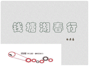 八年級語文上冊 12 唐詩五首 錢塘湖行課件 新人教版