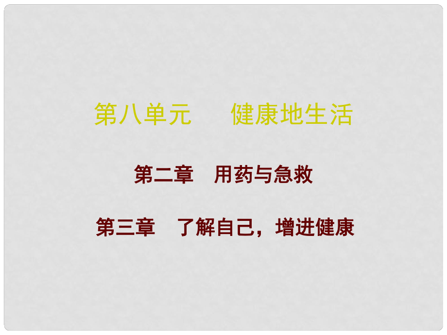 广东省中考生物 第八单元 第二、三章复习课件_第1页