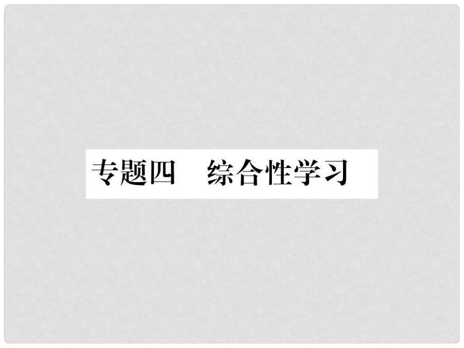 八年級(jí)語文下冊(cè) 專題四 綜合性學(xué)習(xí)習(xí)題課件 新人教版_第1頁