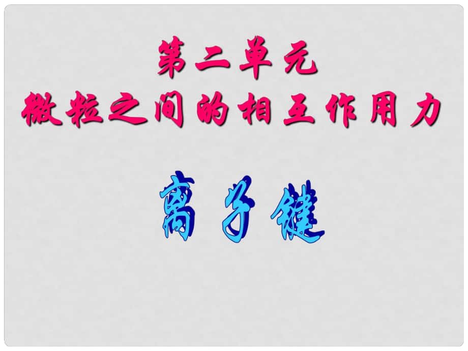 高中化學(xué) 專題1 微觀結(jié)構(gòu)與物質(zhì)的多樣性 第二單元 離子建課件 蘇教版必修2_第1頁