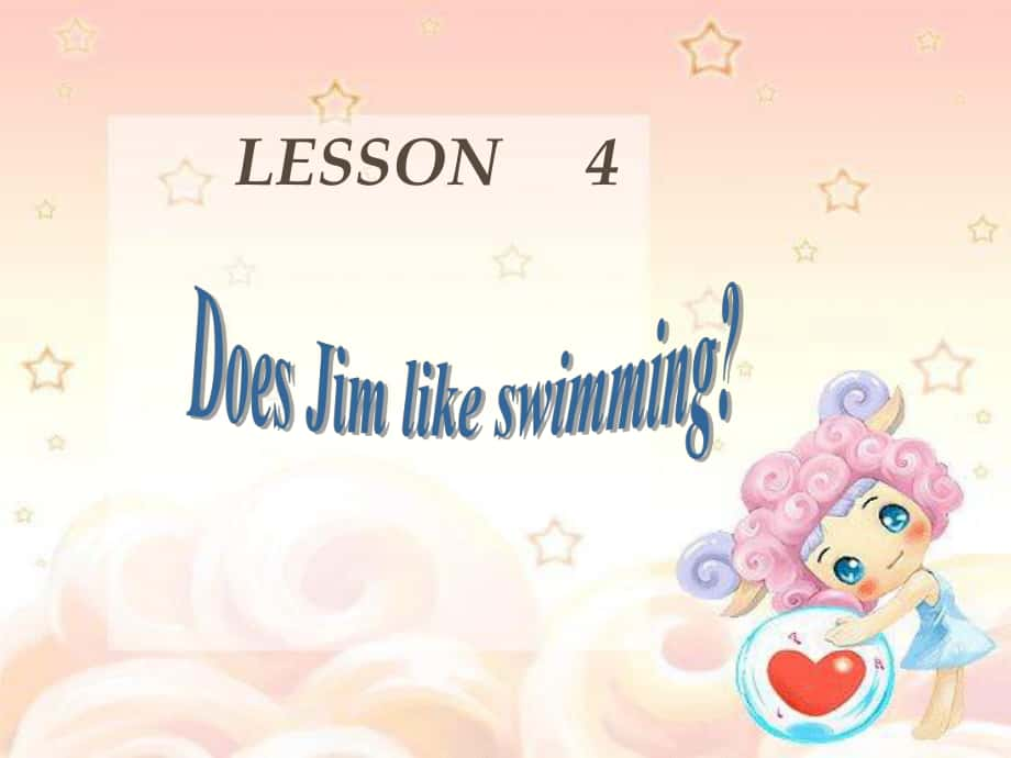 五年級英語上冊 Lesson 4 Does Jim like swimming課件4 科普版_第1頁