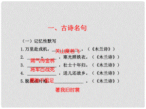 中考語文總復(fù)習(xí) 七下 詩文名句課件