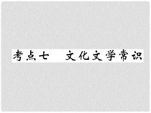 四川省宜賓市中考語文 第1編 Ⅰ卷考點(diǎn)復(fù)習(xí) 考點(diǎn)7 真題回放復(fù)習(xí)課件