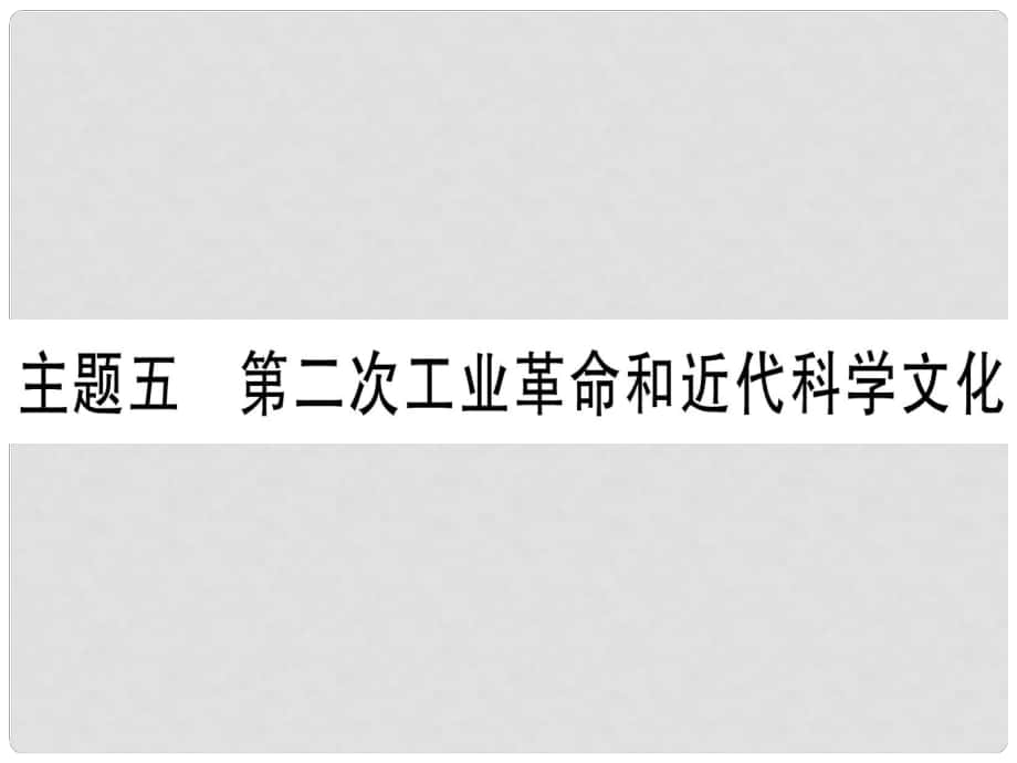 中考?xì)v史總復(fù)習(xí) 第一篇 考點(diǎn)系統(tǒng)復(fù)習(xí) 板塊4 世界古、近代史 主題五 第二次工業(yè)革命和近代科學(xué)文化（精講）課件_第1頁