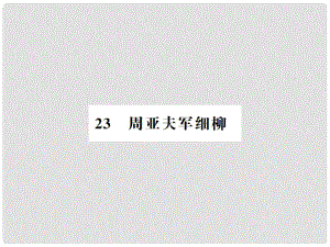 八年級語文上冊 第6單元 23 周亞夫軍細(xì)柳習(xí)題課件 新人教版1