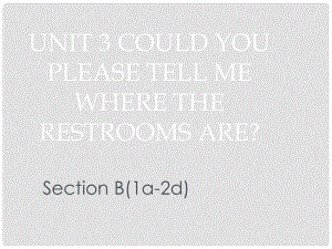 廣東省汕尾市陸豐市九年級(jí)英語(yǔ)全冊(cè) Unit 3 Could you please tell me where the restrooms are Section B（2b,3aSelf Check）課件 （新版）人教新目標(biāo)版