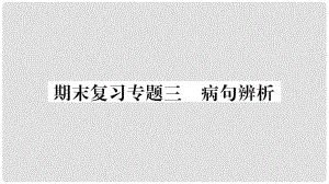 七年級(jí)語文上冊(cè) 期末復(fù)習(xí)專題3 病句辨析課件 新人教版