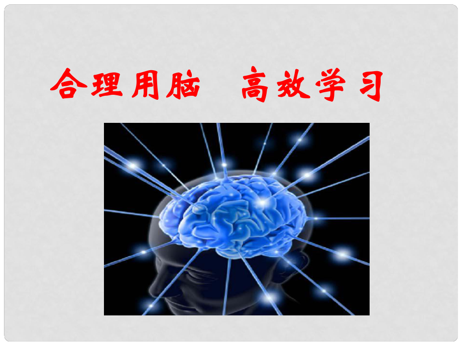 七年級生物下冊 第二單元 第四章 合理用腦 高效學習復習課件 （新版）冀教版_第1頁