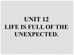 九年級英語全冊 重點知識口頭表達專練 Unit 12 Life is full of the unexpected課件 （新版）人教新目標版