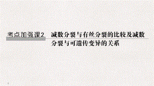 高考生物一輪復習 考點加強課2 減數分裂與有絲分裂的比較及減數分裂與可遺傳變異的關系課件