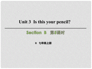 七年級英語上冊 Unit 3 Is this your pencil（第5課時）Section B（3aSelf Check）課件 （新版）人教新目標版