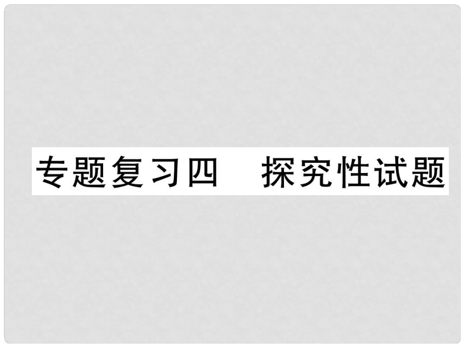 九年級(jí)化學(xué)下冊(cè) 期末專題復(fù)習(xí) 專題復(fù)習(xí)4 探究性試題作業(yè)課件 （新版）新人教版_第1頁