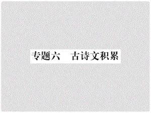 七年級語文下冊 專題復(fù)習(xí)六 古詩文積累課件 新人教版