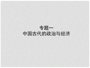 山東省臨沂市中考歷史復習 專題一 中國古代的政治與經濟課件